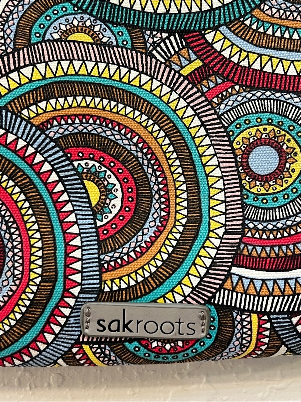 Sakroots Artist Circle Canvas Crossbody Bag Multicolor Print - Picture 5 of 14